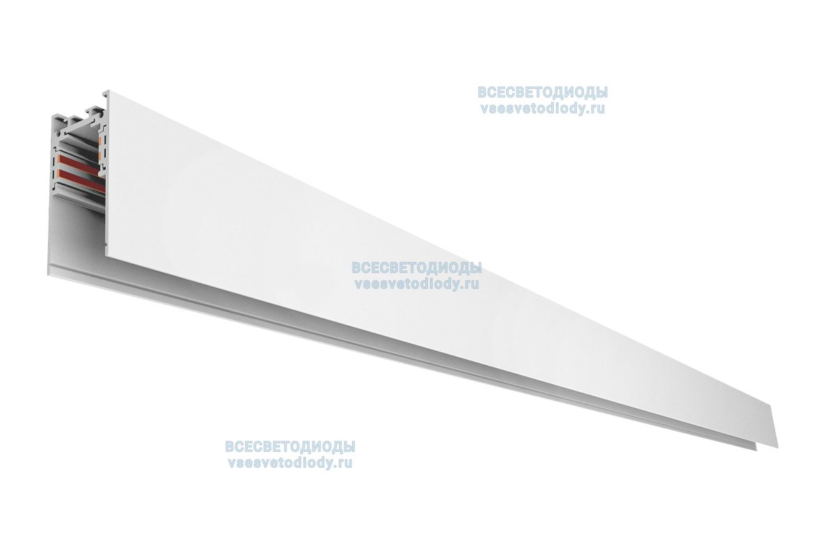 Шинопровод для трековых светильников Т-48 L53 1000мм (белый) накладной